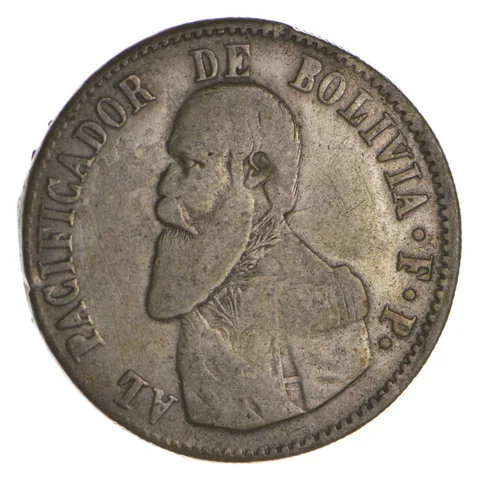 1865 Bolivia 1 Melgarejo - Circulated a7975