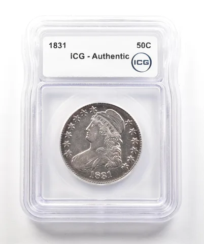 1831 Capped Bust Half Dollar Authentic ICG a4318