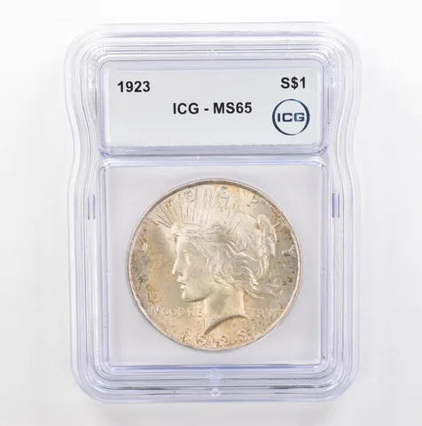1923 Peace Silver Dollar MS65 ICG Beautiful Tone *5373