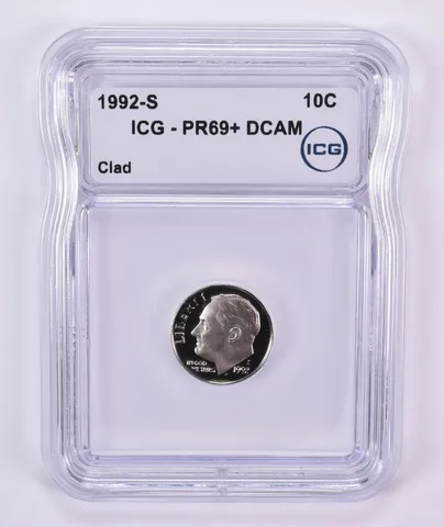 1992-S Roosevelt Dime PR69+ DCAM ICG