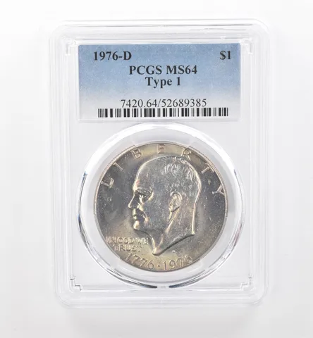 1976-D Eisenhower $1 Type 1 MS64 PCGS Beautiful Tone *1896