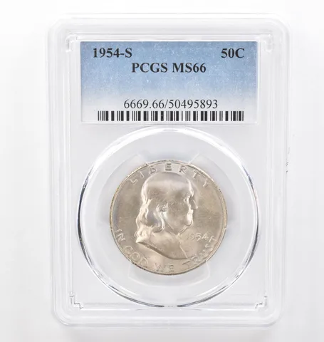 1954-S Franklin Half Dollar MS66 PCGS Beautiful Tone Reverse *6222