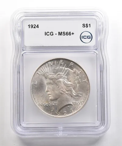 1924 Peace Silver Dollar MS66+ ICG *5378