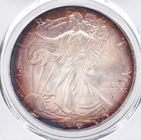 2010 American Silver Eagle MS65 PCGS Beautiful Tone *1457