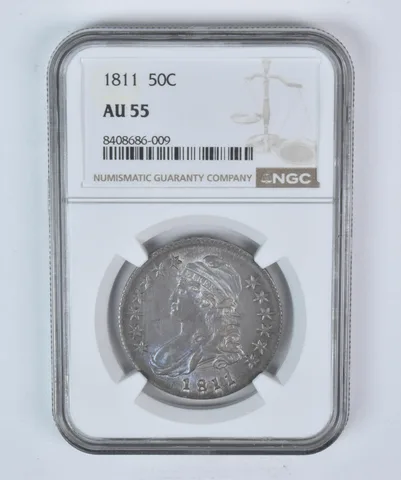 1811 Capped Bust Half Dollar AU55 NGC Beautiful Tone a5895
