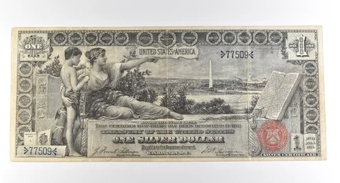 1896 A $1 Silver Certificate Large Note Red Seal *3746
