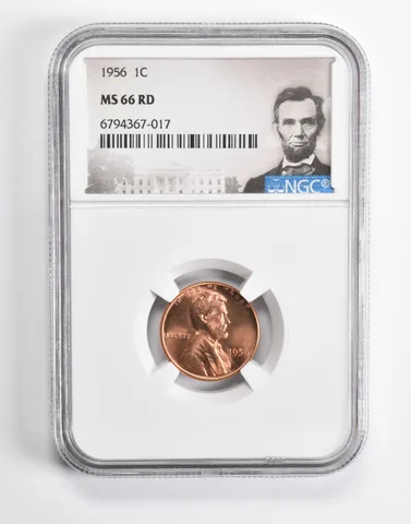 1956 Lincoln Wheat Cent Penny MS66 RD NGC Special Lbl