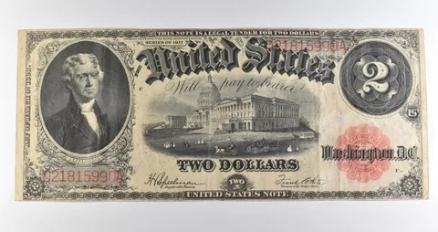 1917 $2 Legal Tender Large Note Red Seal *3572