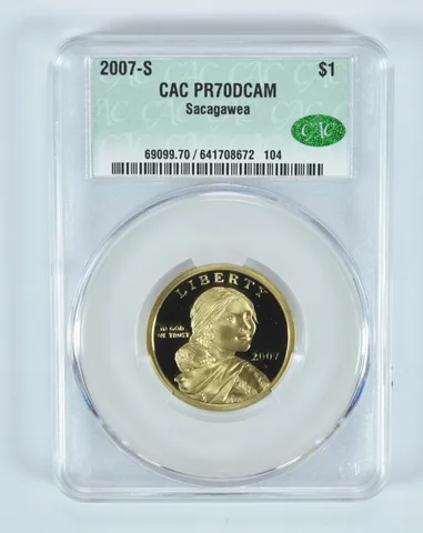 2007-S Sacagawea $1 PR70 DCAM CAC CACg