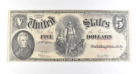 1907 $5 Legal Tender Large Note Red Seal Fr#91 *2690