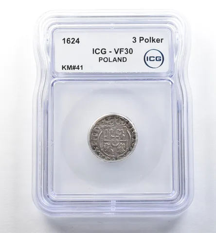 1624 Poland 3 Polker KM#41 VF30 ICG *2578