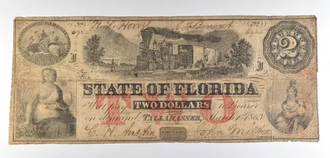 1863 $2 Tallahassee FL Obsolete Note *8605