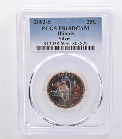 2003-S Washington State Quarter Illinois Silver PR69 DCAM PCGS Nice Tone *8747