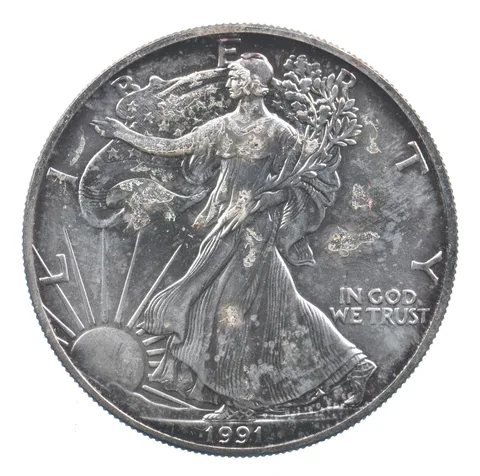 Better Date 1991 American Silver Eagle 1 Troy Oz .999 Fine Silver *777
