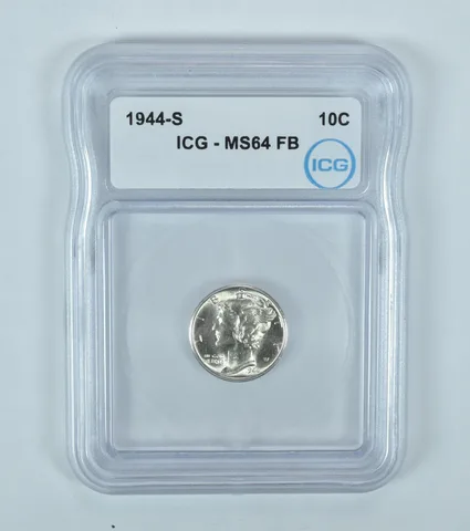 1944-S Mercury Dime MS64 FB ICG