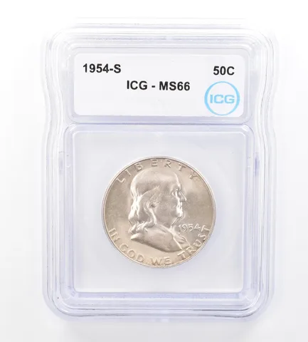 1954-S Franklin Half Dollar MS66 ICG *1716