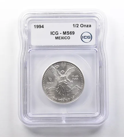 1994 Mo Mexico 1/2 Onza Silver Libertad MS69 ICG a1038