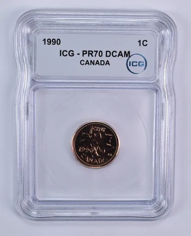 1990 Canada 1 Cent PR70 DCAM ICG