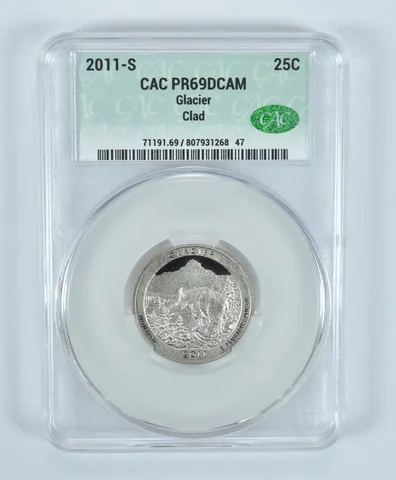 2011-S Washington Quarter Glacier CLAD ATB PR69 DCAM CAC CACg