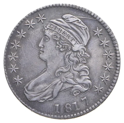 1817 Capped Bust Half Dollar Clashed Die Error *3808