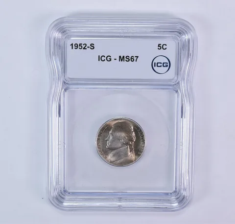 1952-S Jefferson Nickel MS67 ICG