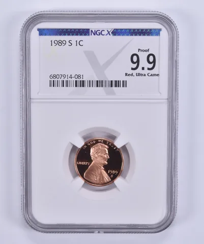 1989-S Lincoln Memorial Cent Proof 9.9 UCAM RD NGC X NGCX