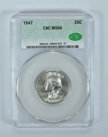 1947 Washington Quarter MS66 CAC CACg