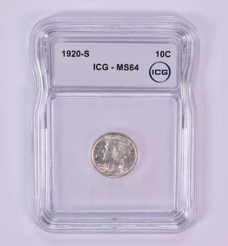 1920-S Mercury Dime MS64 ICG *1780