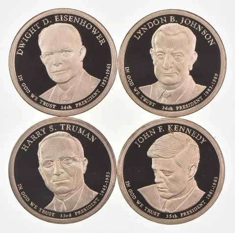 2015 Presidential $1 From Proof Set TRUMAN Eisenhower Kennedy Johnson No Case