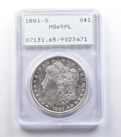 1881-S Morgan Silver Dollar MS65 PL PCGS Rattler *9551
