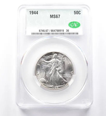 1944 Walking Liberty Half Dollar MS67 CAC *0008