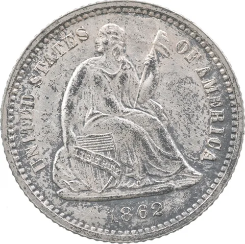 1862 Seated Liberty Half Dime *5481