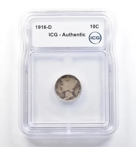 1916-D Mercury Dime Authentic ICG *6467