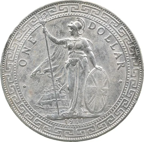 1911 Great Britain Trade Dollar British *9542