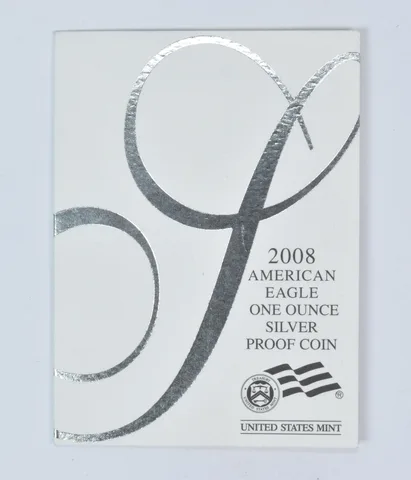 COA 2008-W American Silver Eagle Proof