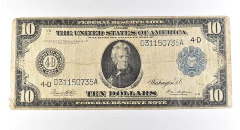 1914 $10 Cleveland OH FRN Large Note Blue Seal *2807