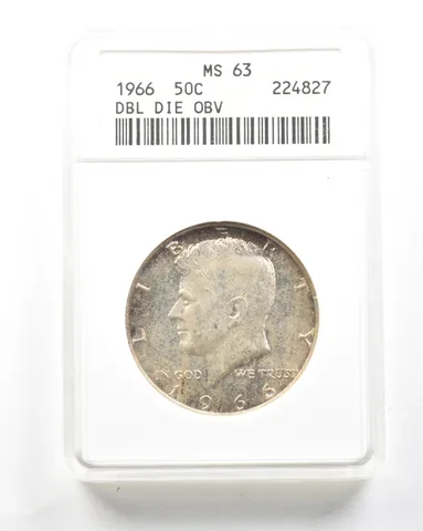 1966 Kennedy Half Dollar DDO MS63 ANACS *2088
