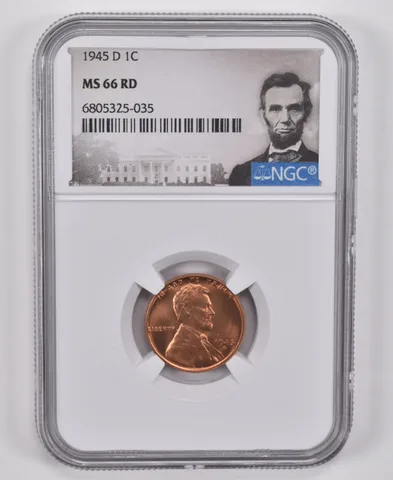 1945-D Lincoln Wheat Cent MS66 RD NGC Special Label