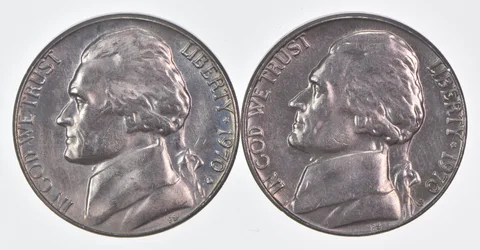 (Set) 1970 D+S Jefferson Nickel Unc Bundle