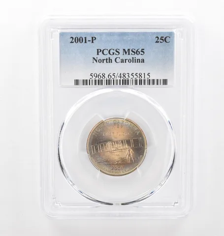 2001-P Washington State Quarter North Carolina MS65 PCGS Beautiful Tone *2232