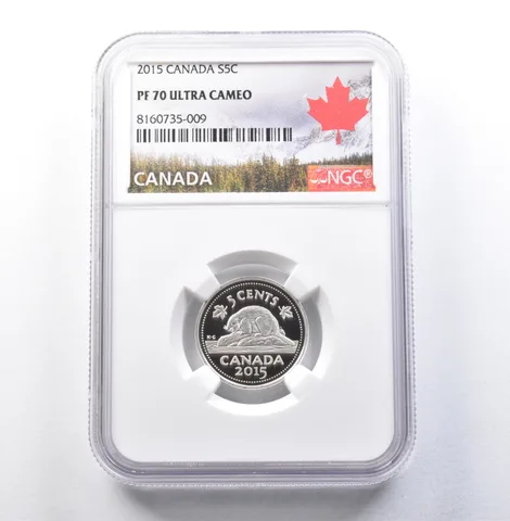 2015 Canada 5 Cents Silver PF70 UCAM NGC *5866