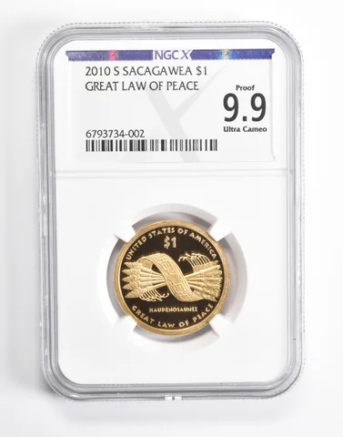 2010-S Sacagawea $1 Great Law of Peace Proof 9.9 UCam NGC X NGCX