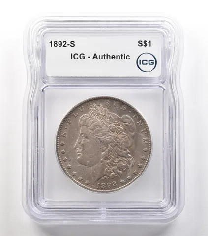 1892-S Morgan Silver Dollar Authentic ICG a5267