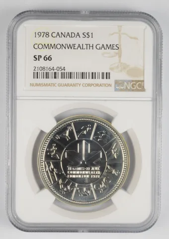SP66 1978 Canada 1 Dollar - Commonwealth Games - Graded NGC a1087