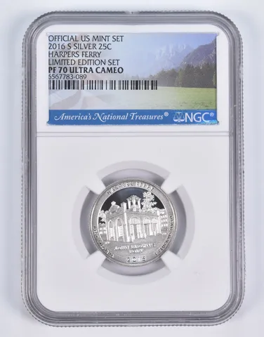 2016-S Silver PF70 ANT Harpers Ferry Quarter Limited Edition NGC