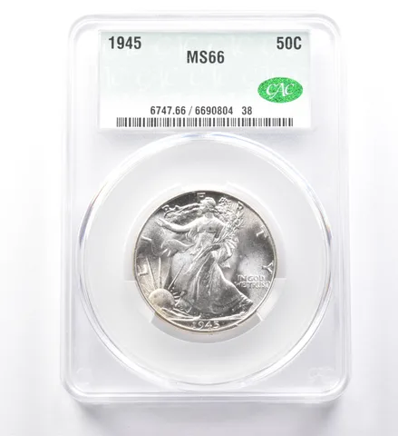 1945 Walking Liberty Half Dollar MS66 CAC *0022