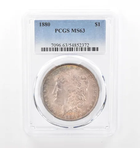 1880 Morgan Silver Dollar MS63 PCGS Beautiful Tone *2073
