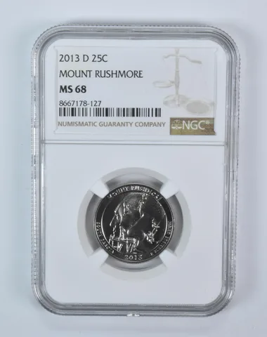 2013-D Washington Quarter ATB Mount Rushmore MS68 NGC