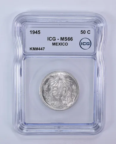 1945 Mexico 50 Centavos KM#447 MS66 ICG