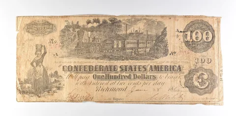 1862 $100 Confederate States Of America T-39 Large Note *8611